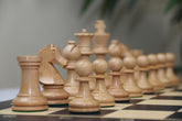 Henri Chavet Reproduced Chess Set in Natural and Ebonised Boxwood- 3.75" King Height